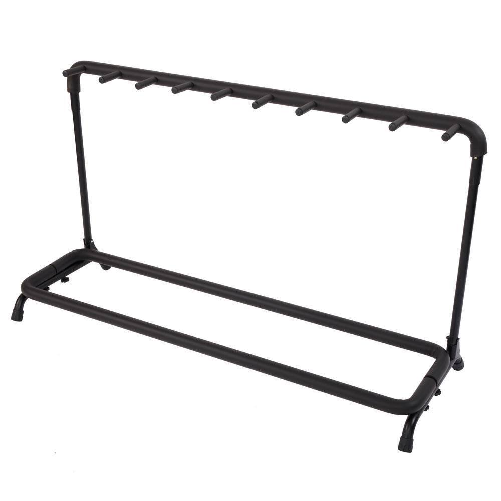 Front. Winado - 9 Guitars Multiple Guitar Bass Stand Holder Stage Folding Rack Nine Guitars.