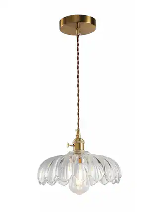 Front. FINEAK - Modern Glass Pendant Lights for Kitchen Island - Ceiling Hanging Fixtures.