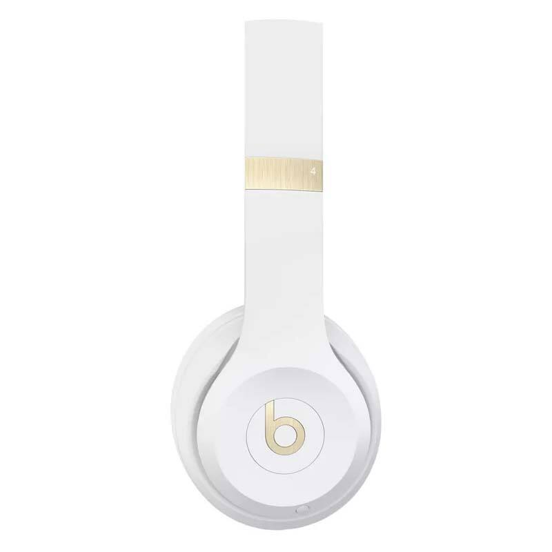 Left. Beats - Beats Solo 4 Bluetooth Wireless On-Ear Headphones - Warm White - MC2M4LL/A - White & Gold.