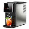 Front. SIMZLIFE - Countertop Nugget Ice Maker,40lbs/Day, 7-10-Min Fast Ice, Self-Cleaning, Quiet,Perfect for Cocktails, Iced Coffee & More - BLACK.