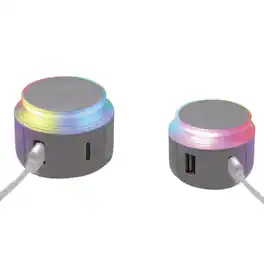 Ciao Tech - USB-A and USB-C Port Wall Charger with RGB Lighting - White