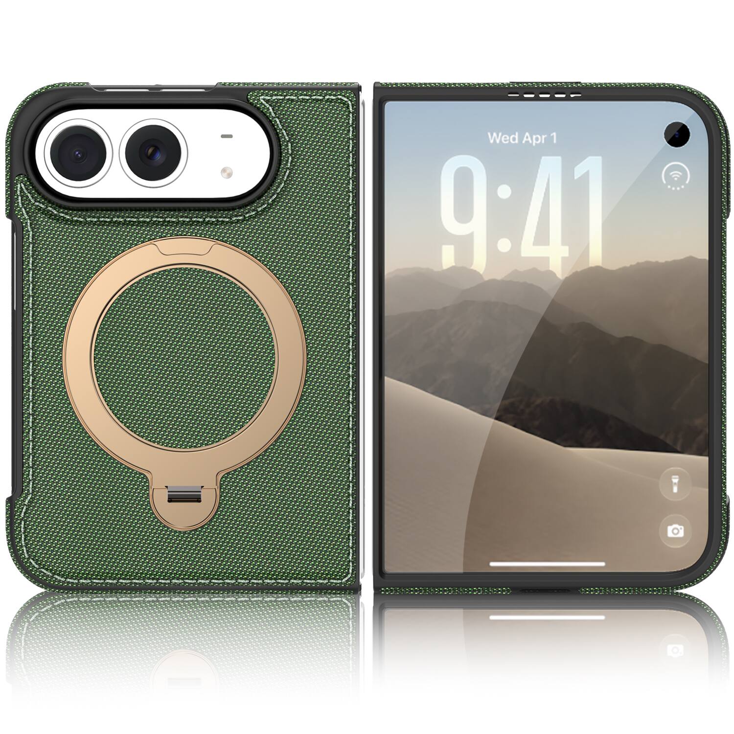 Dteck Shockproof Phone Case for Apple iPhone Duo, Magnetic Leather ...