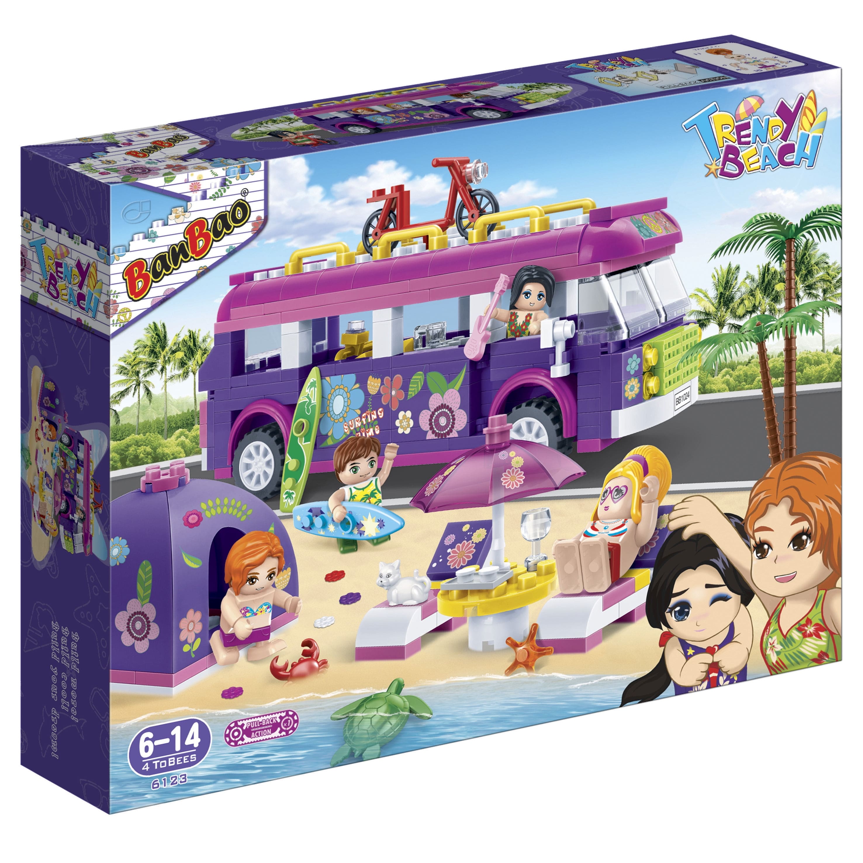 BanBao - Trendy Beach Beach Party Building Kit STEM Toy (375 pcs) Building Set for Kids