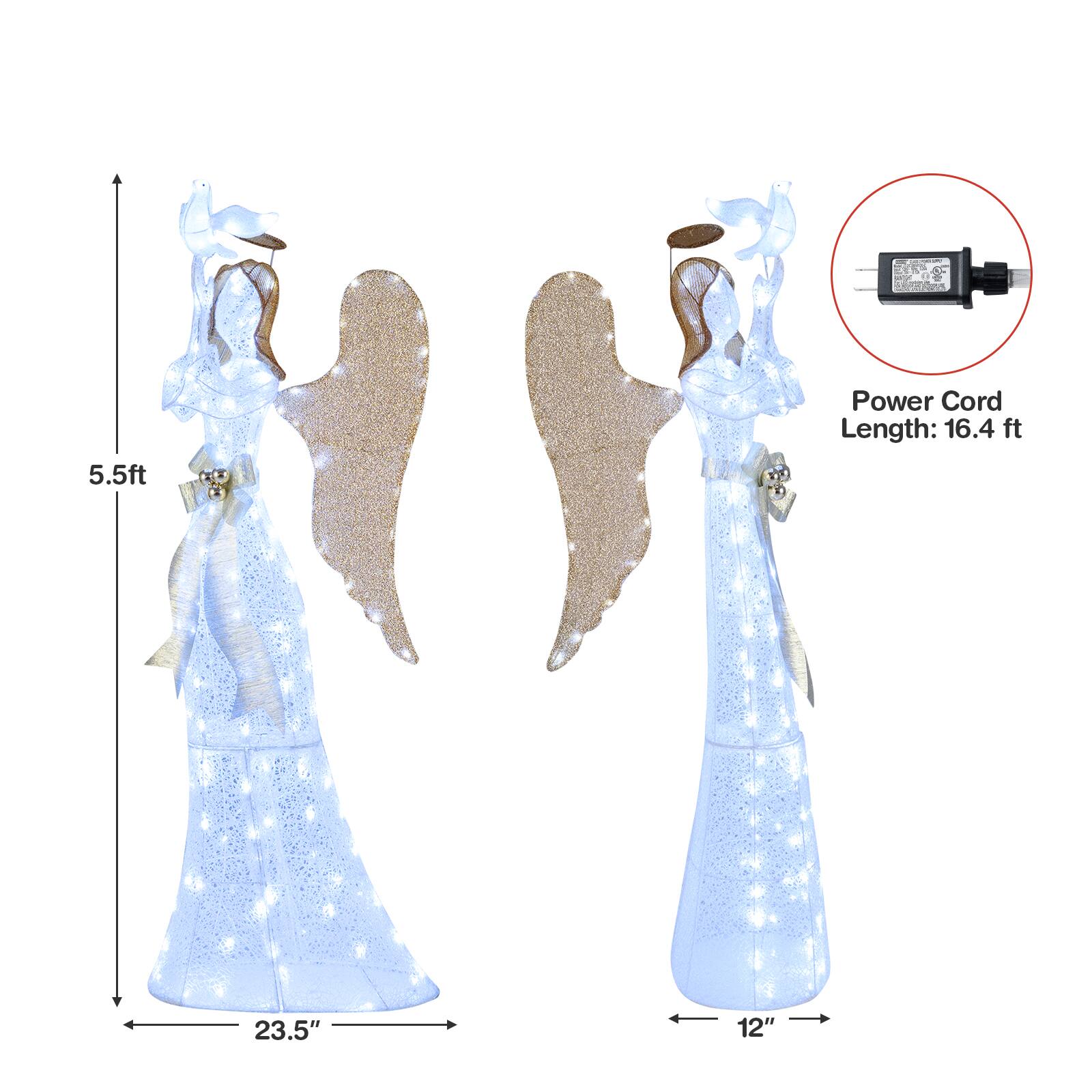 5.5ft  
Power Cord Length: 16.4 ft  
23.5"  
12"