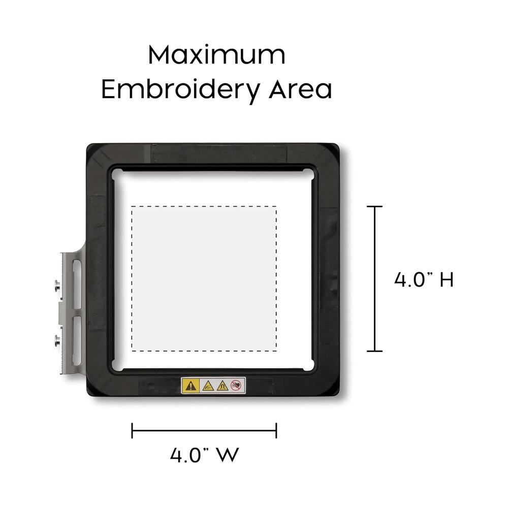 Maximum Embroidery Area

4.0" H

4.0" W