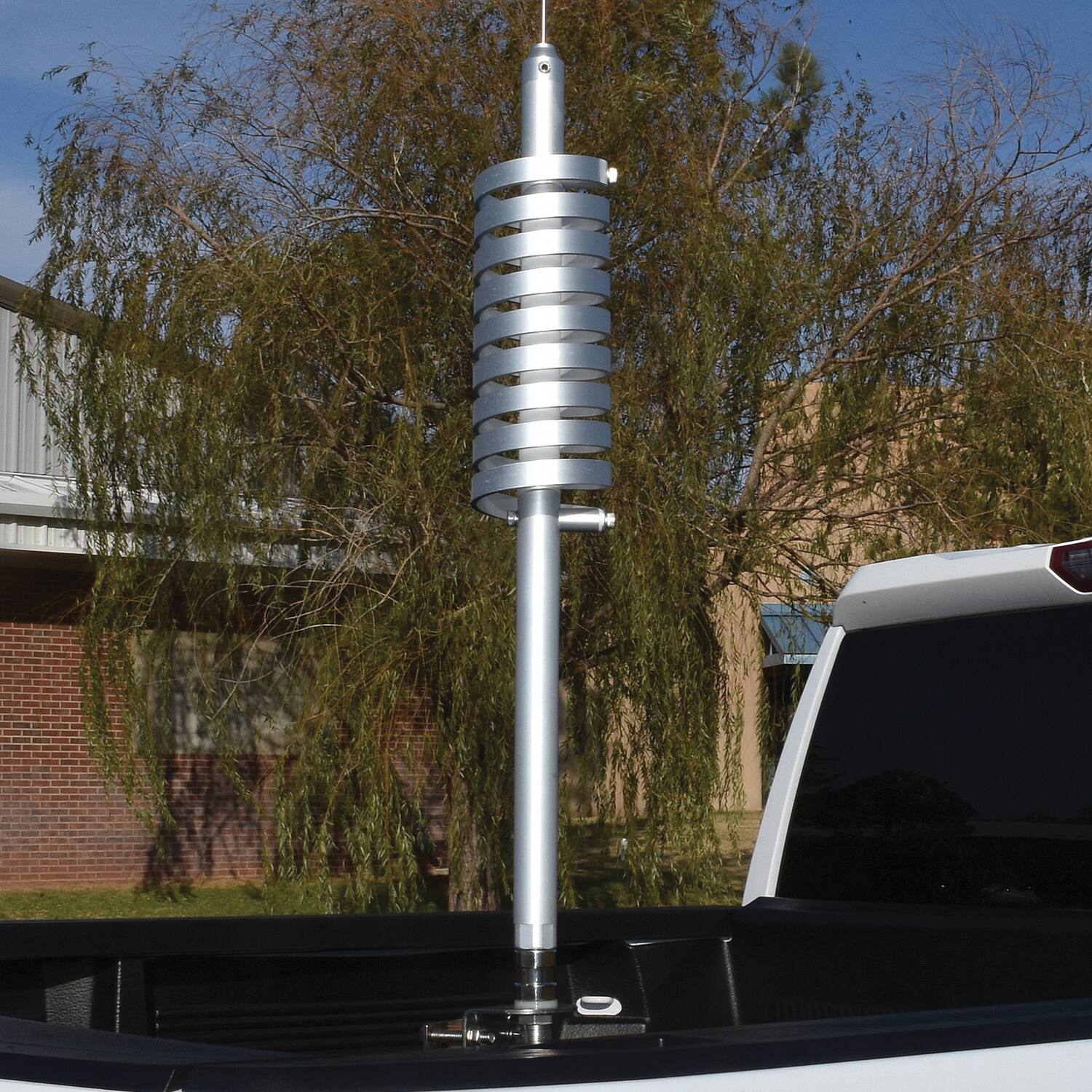 Back. Tram - Tram Tbfc-9 37,000-watt Big Flatcat Trucker Aluminum Cb Antenna With 51-1/4-inch Stainless Steel Whip And 9-inch Shaft - Silver.