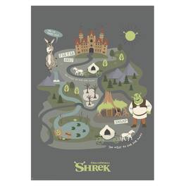 Fanattik - Shrek "Journey To Far Far Away" A3 Art Print | 11.5 x 16.5 Inches - Multi-Colored