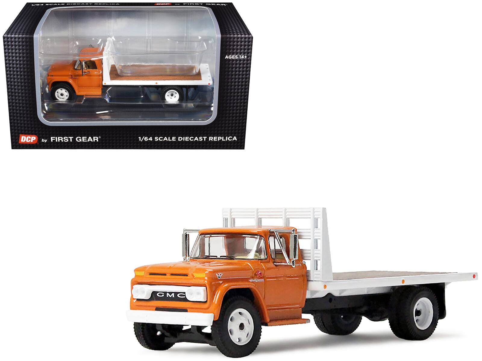 First Gear - GMC 4000 Flatbed Truck Omaha Orange 1/64 Diecast Model by DCP/First Gear price history on PriceWatchPro