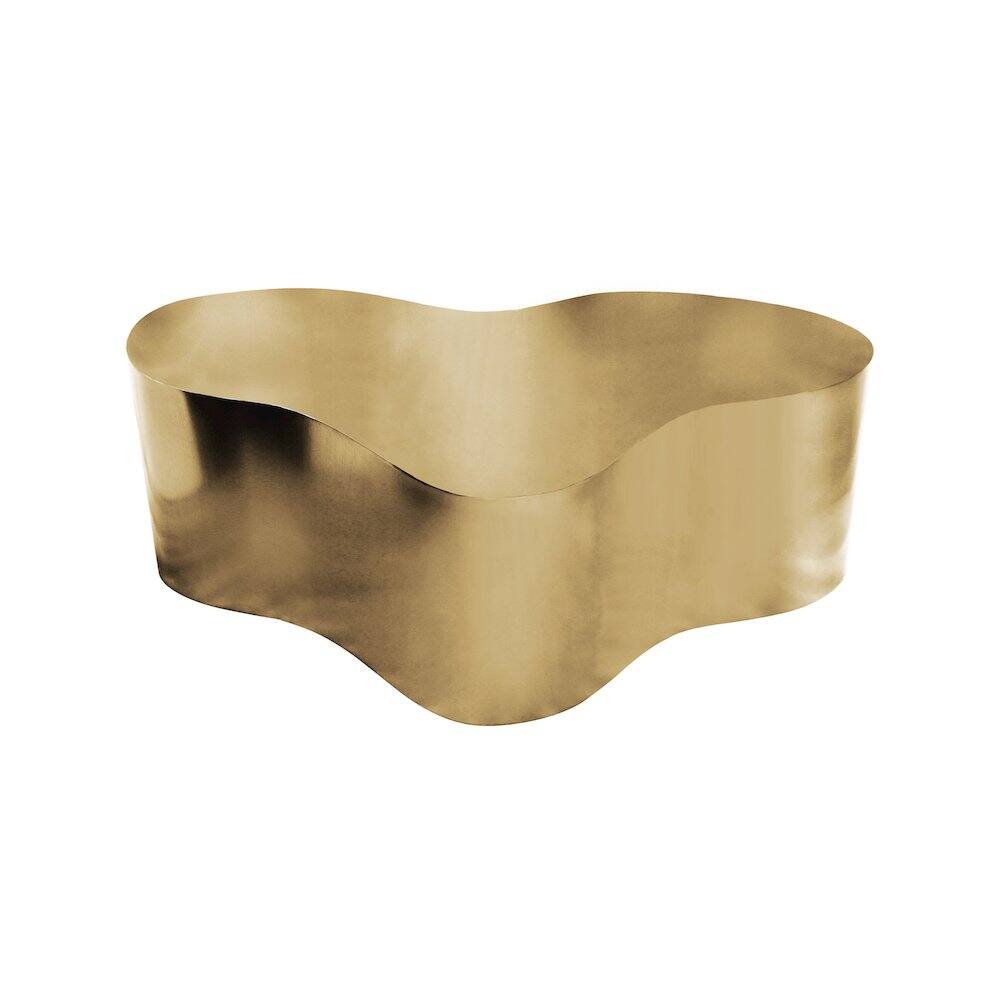 Alt View 2. Meridian Furniture - Tevere Gold Coffee Table - Gold.