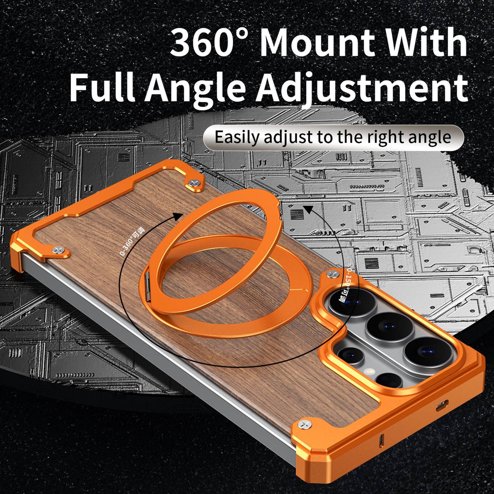 360° Mount With Full Angle Adjustment  
Easily adjust to the right angle