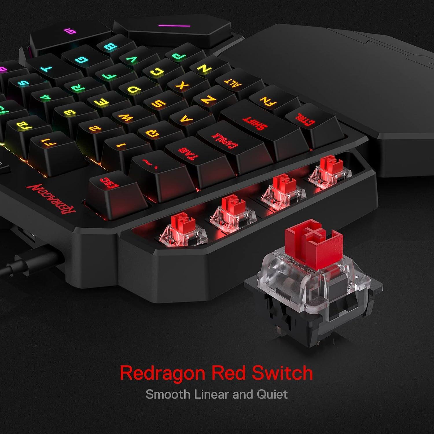 Redragon Red Switch Smooth Linear and Quiet