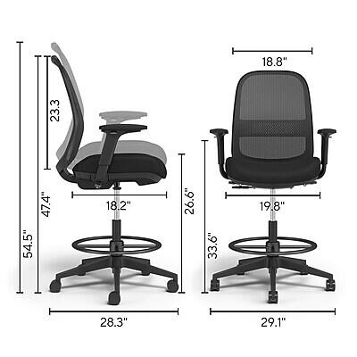 Workplace 2.0 Workplace2.0™ Bedford Fabric Drafting Chair with