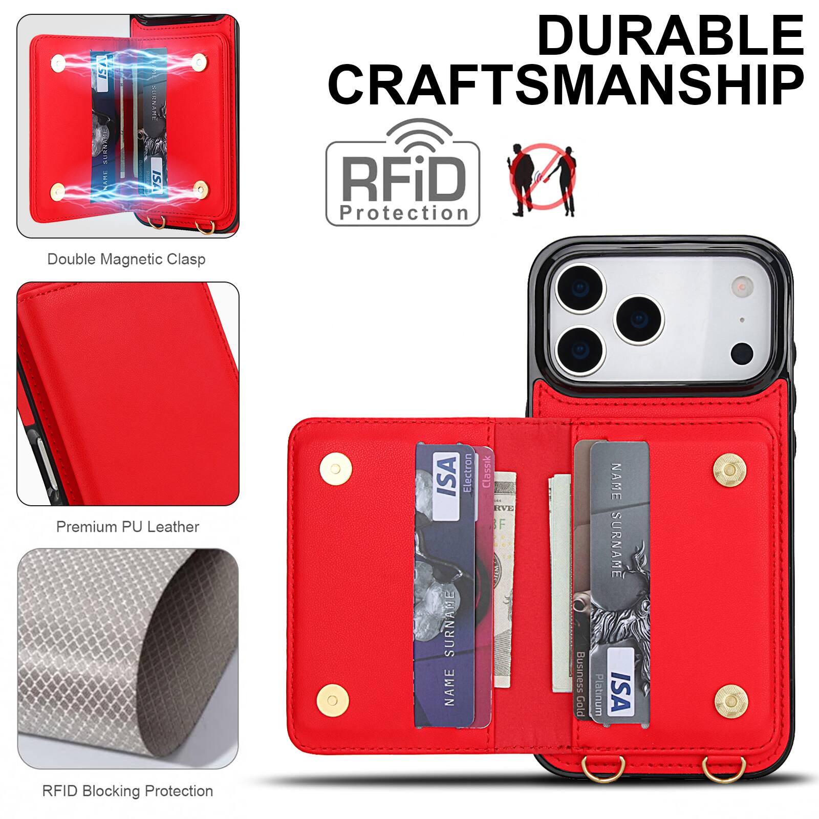 DURABLE CRAFTSMANSHIP

RFID Protection

Double Magnetic Clasp

Premium PU Leather

RFID Blocking Protection

ISA Electron

NAME SURNAME

Classik HVE

Platinum ISA RFID Blocking Protection