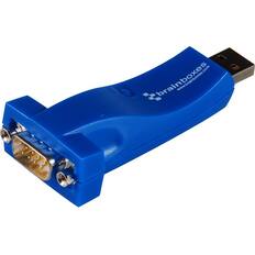 Front. Brainboxes - Brainboxes 1 Port RS232 USB to Serial Adapter - External - USB 2.0 - PC, Mac, Linux - 1 x Number of Serial Ports - Black.