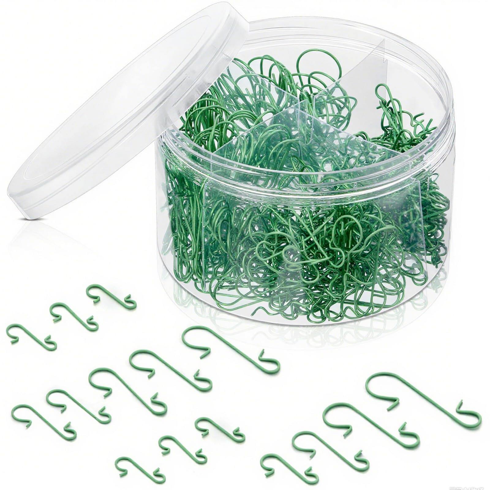 Alt View 1. Paradigms Interiors - Christmas Ornament Hooks For Tree Metal Wire Decorating Hanger S Shaped Xmas Decor With Storage Box Hanging... - Gold.