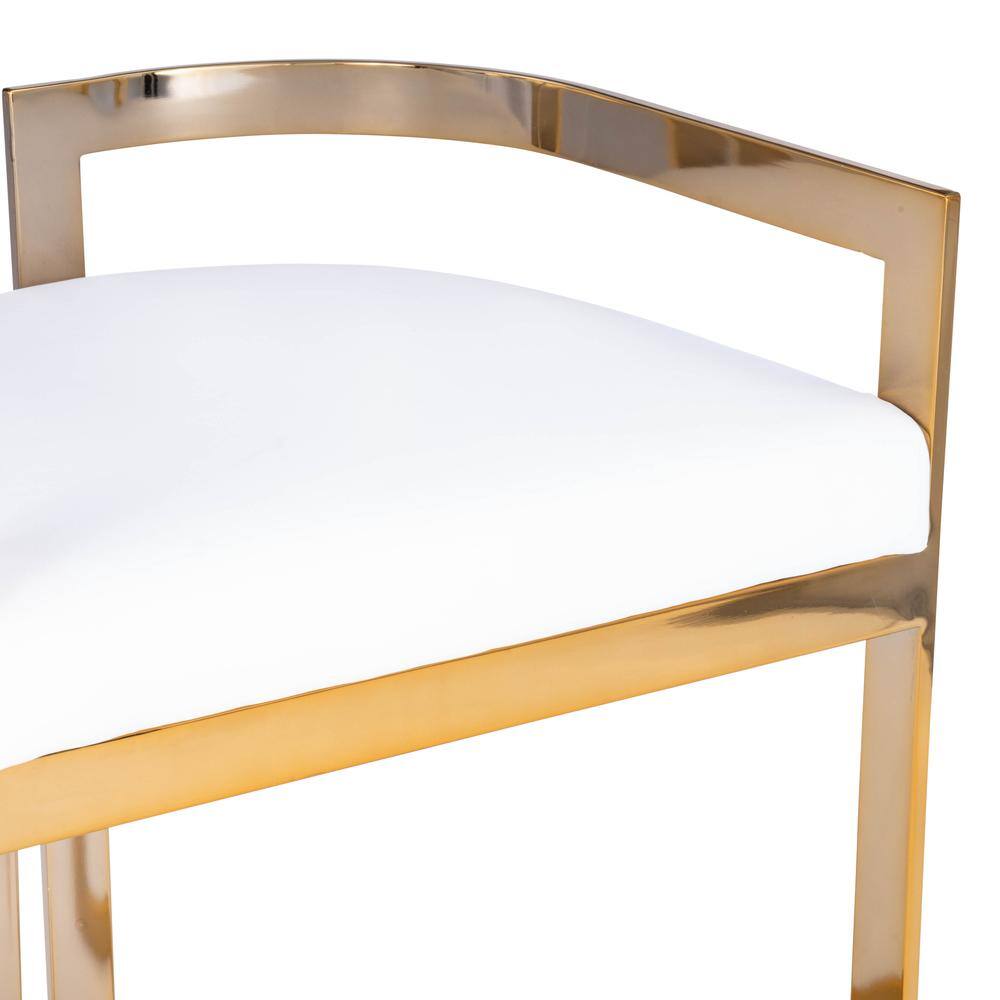 Alt View 3. Butler Specialty - Clarence Faux Leather 25" Counter Stool - Gold.