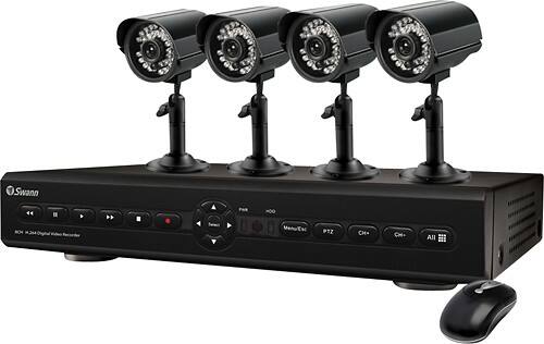Angle Standard. Swann - 8-Channel, 4-Camera Indoor/Outdoor Surveillance System.