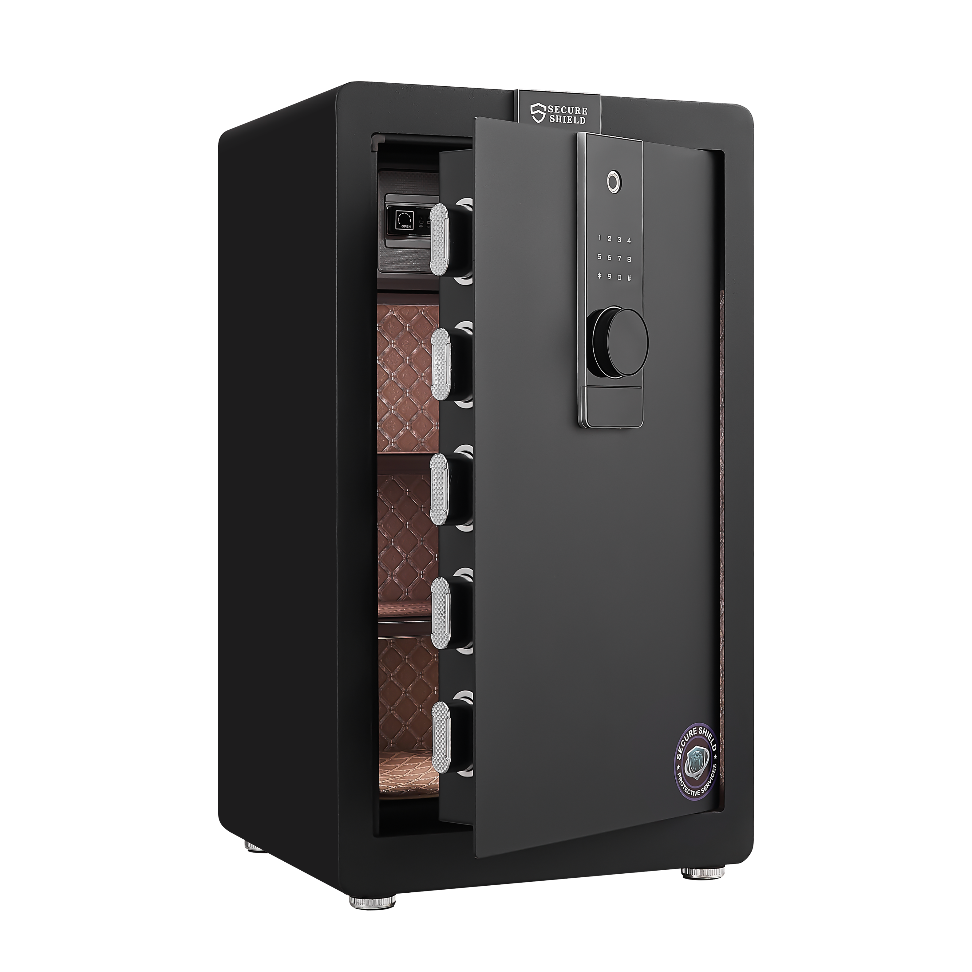 Akoasm - Digital Keypad Safe Box with Alarm & Backup Keys - Anti-Theft Steel Home Safe for Cash, Guns, Documents