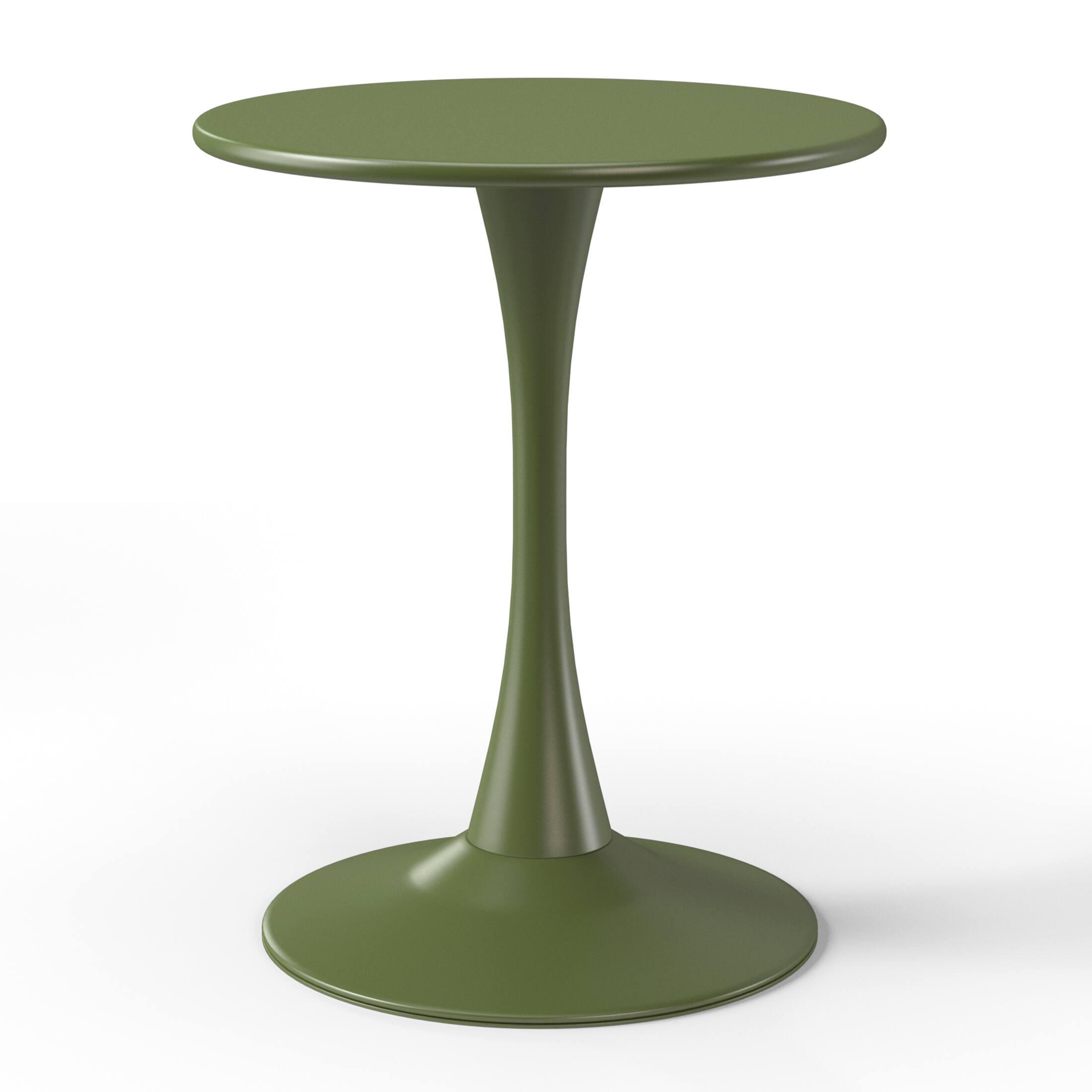 Back. WestinTrends - WestinTrends Playa 3-Piece Outdoor Metal Patio Dining Table Set With Stackable Modern Patio Side Chairs - Olive Green.