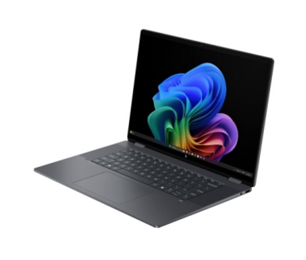 Alt View 4. HP - HP OmniBook 2-in-1 Laptop 16.0 WUXGA Display (Intel Ultra 7-258V, 32GB LPDDR5X, 2TB PCIe SSD, Win 11 Pro) - Eclipse Gray.