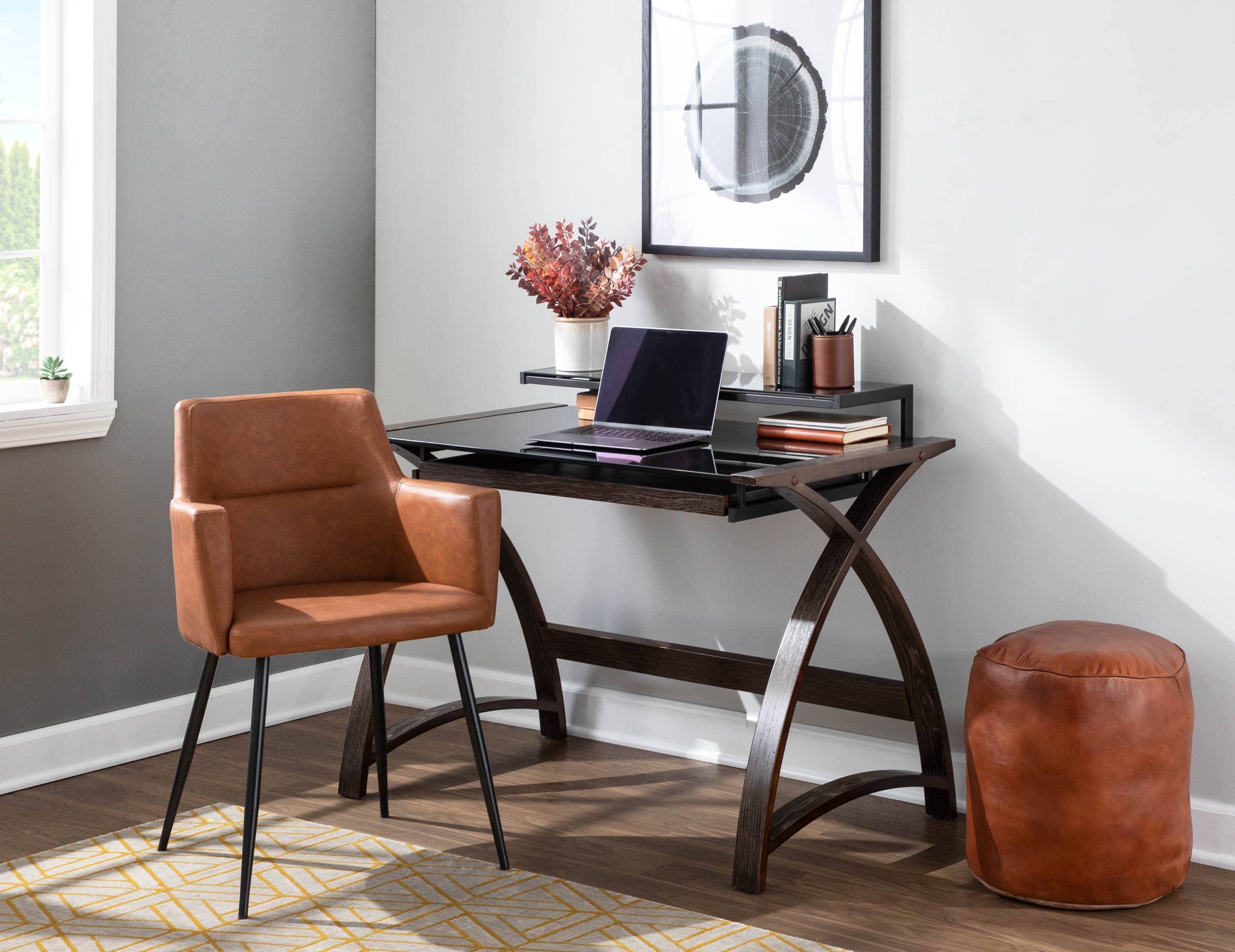 Alt View 1. Tiramisubest - Industrial Pouf in Brown Leather - Brown.