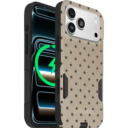 Front. OtterBox - Artist Edition MagSafe Commuter Series Case for iPhone 17 Pro Max - Mocha Star.