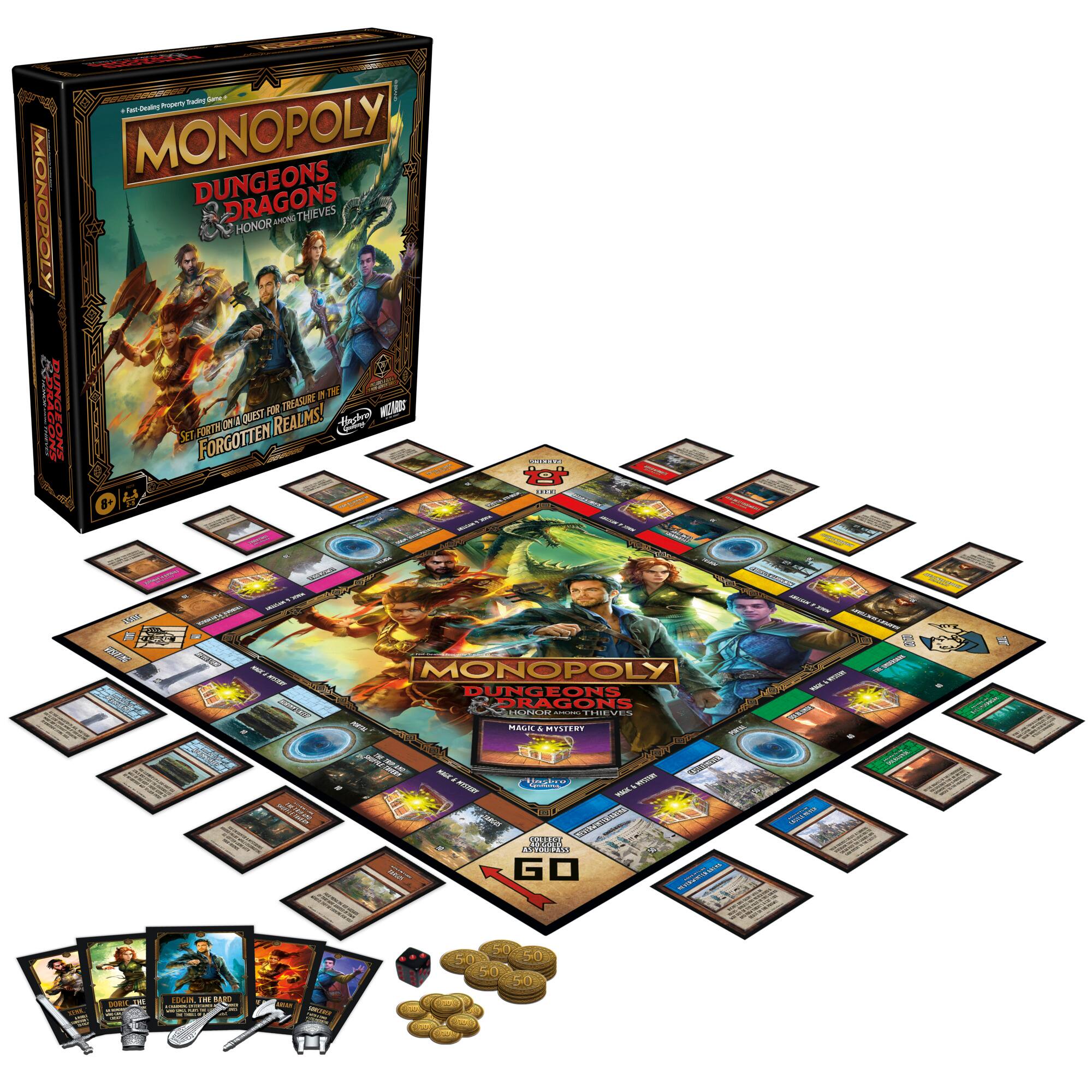 Front. Monopoly - Dungeons & Dragons Honor Among Thieves Monopoly Game.