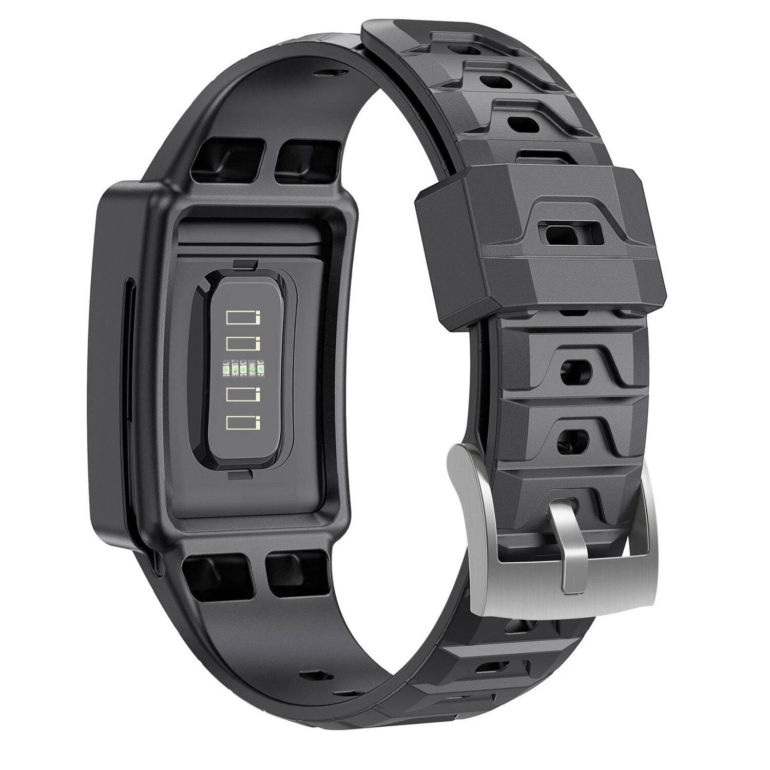 Left. Stock Preferred - Sport Silicone Band for Whoop 4.0 – Black - Black.