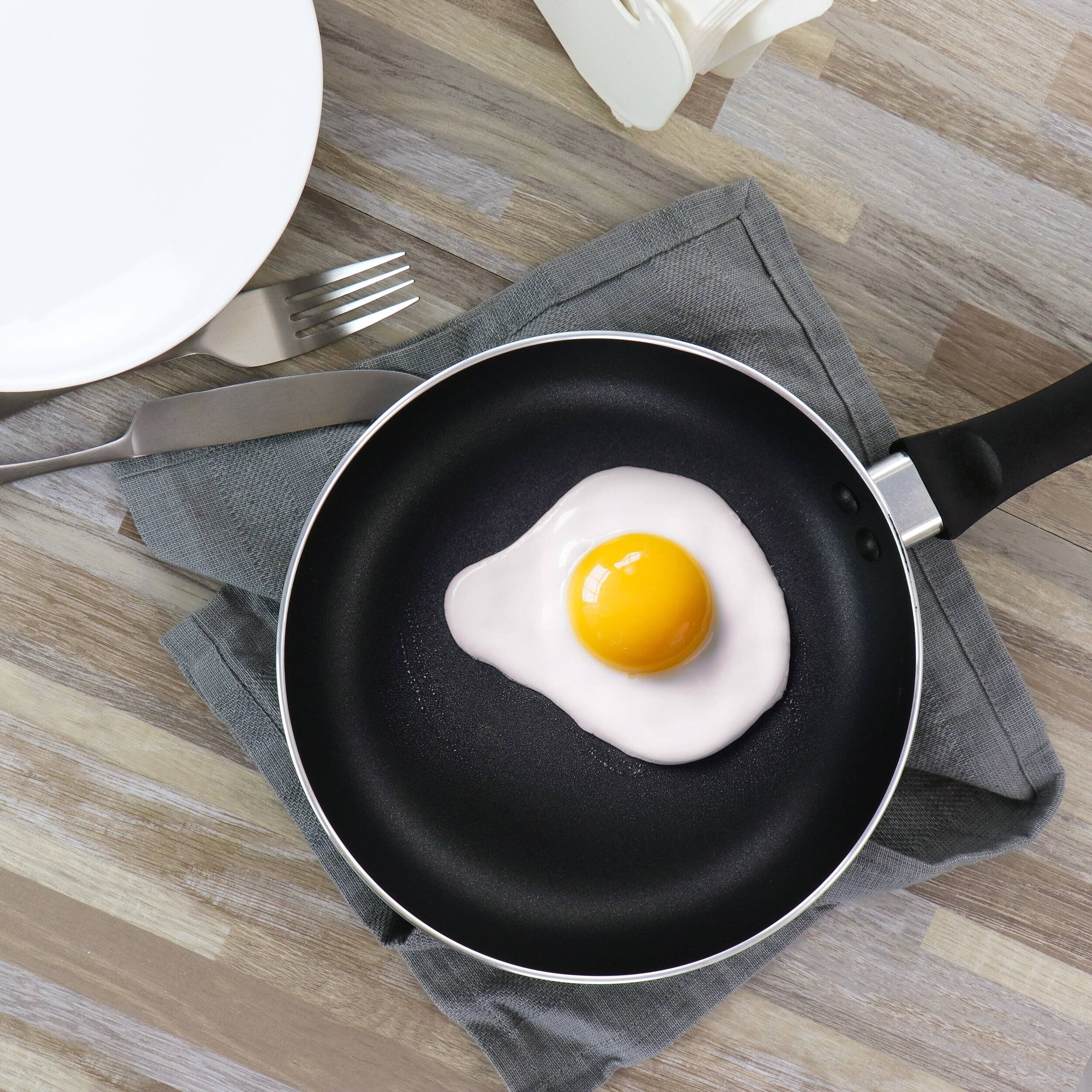 Alt View 7. Oster - Oster Clairborne 2 Piece Nonstick Aluminum Frying Pan Set in Charcoal Grey - Charcoal.