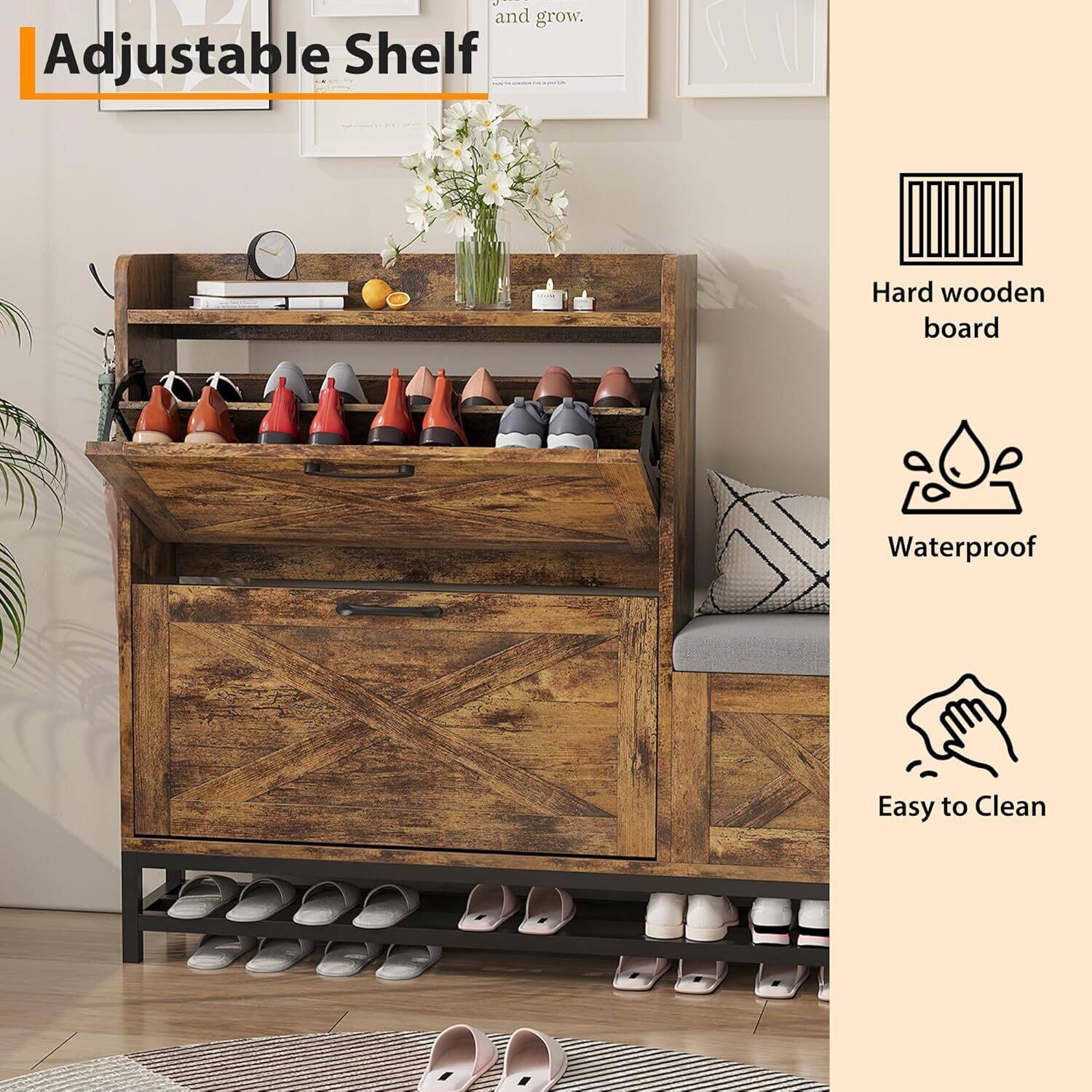Adjustable Shelf

- Hard wooden board
- Waterproof
- Easy to Clean
