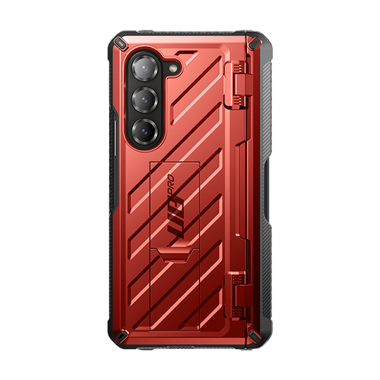 SUPCASE - Unicorn Beetle Pro Rugged Case for Samsung Galaxy Z Fold6 w/ S-Pen Holder – Full-Body Protection with Screen Protector - Metallic Red