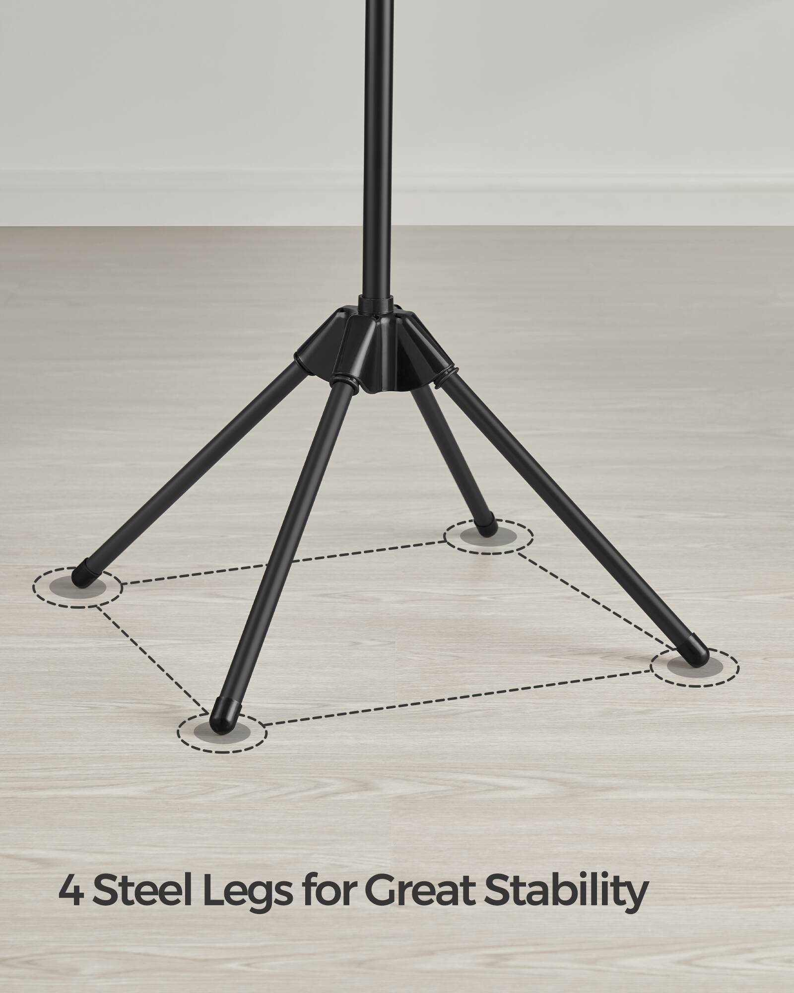 4 Steel Legs for Great Stability