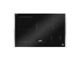 30" Bertazzoni 4-Element Built-In Electric Induction Cooktop - Black with Stainless Steel Metal Frame - Black Glass/Stainless Steel