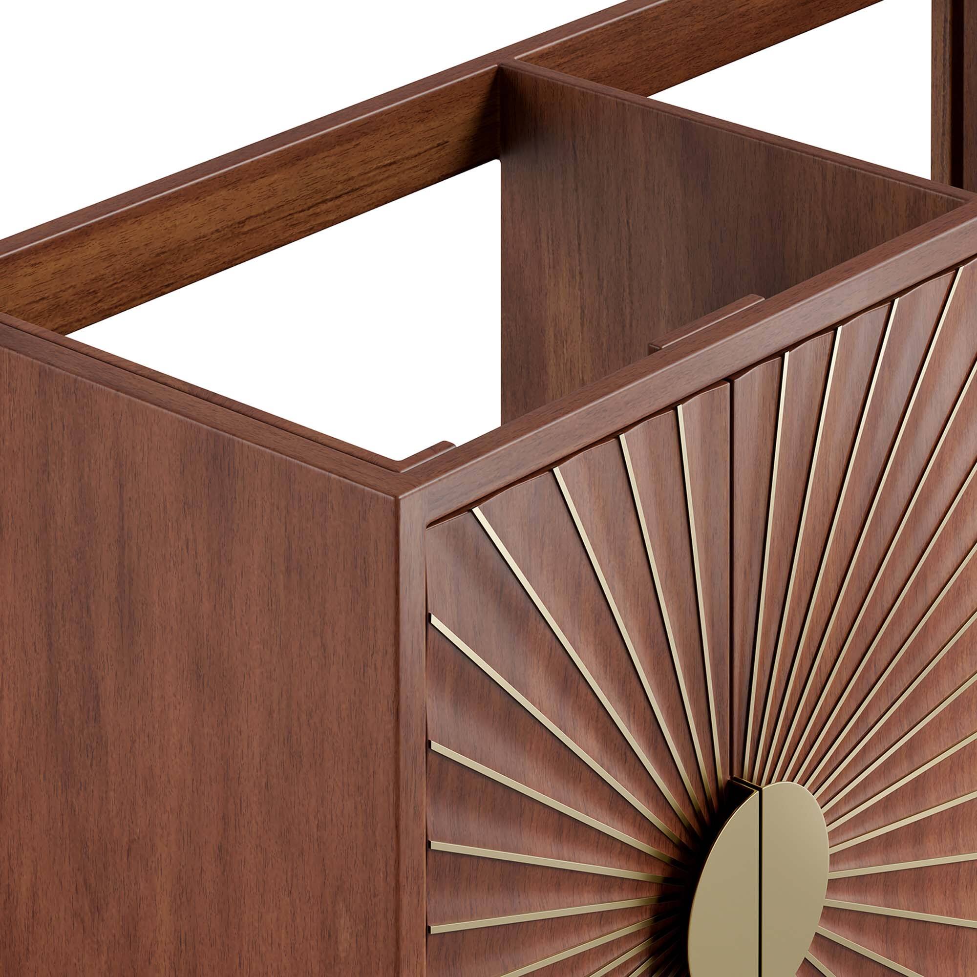 Alt View 5. Modway - Daylight Bathroom Cabinet Basin Not Included by Modway - Walnut.