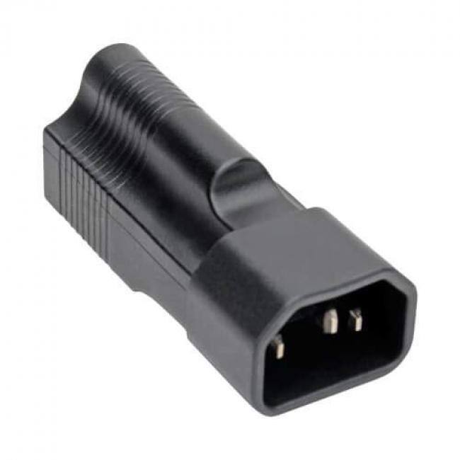 Front. Tripp Lite - POWER CORD ADAPTER NEMA 5-15R TO C14 10A 125V BLACK - Black.