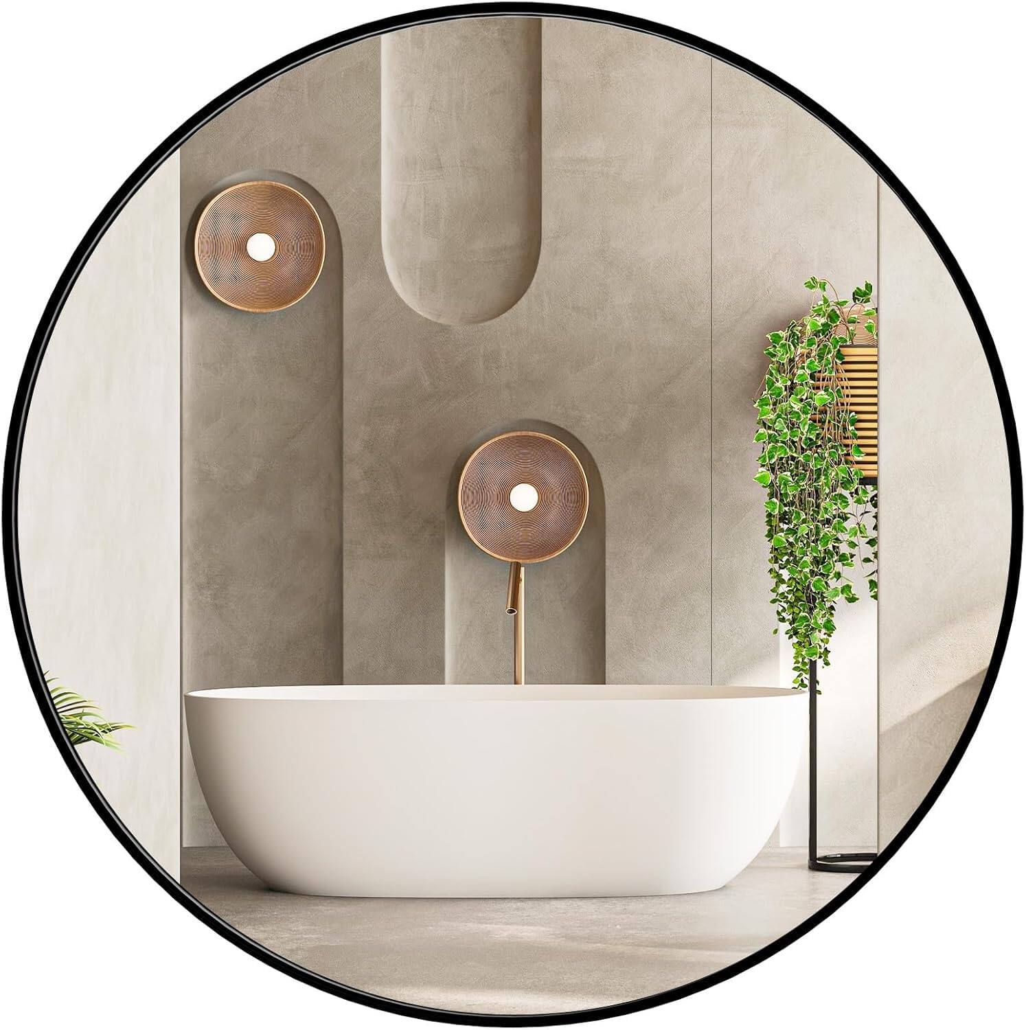 Classical Black 24"L x 24"W Round