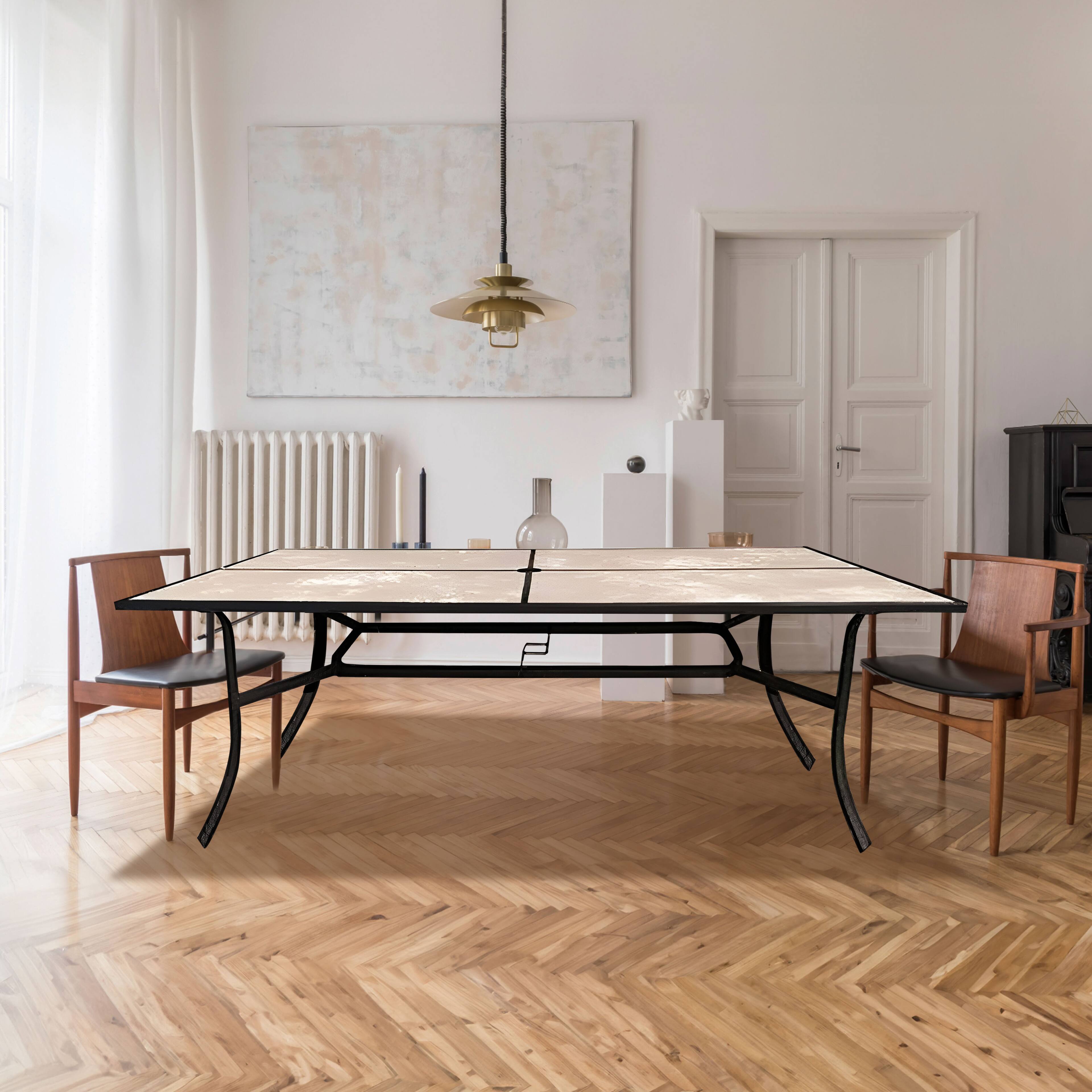 Alt View 2. Four Seasons Courtyard - Four Seasons Courtyard Campton 70 Inch Hills Dining Table with Slate Finish - Gray.