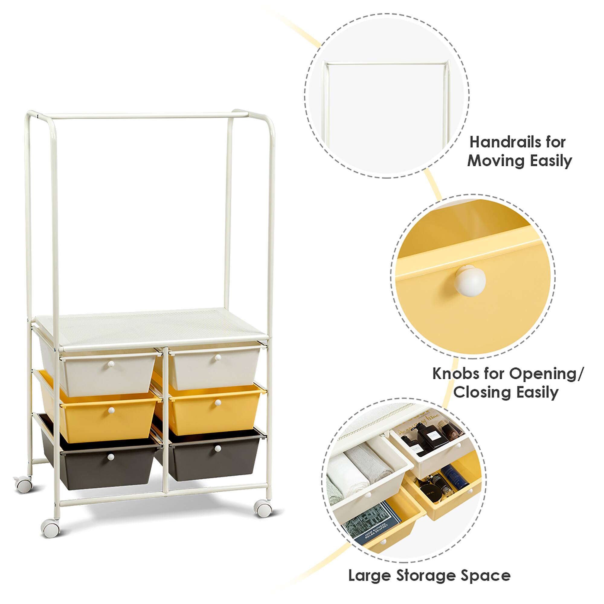 Handrails for Moving Easily, Knobs for Opening/Closing Easily, Large Storage Space.