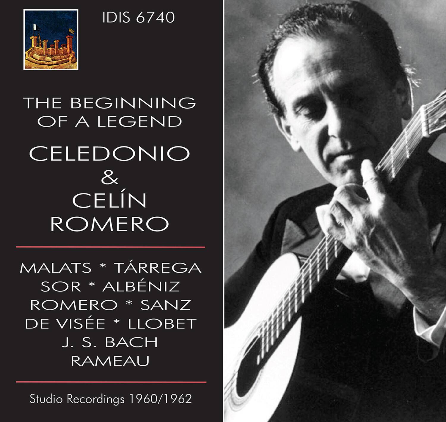 IDIS 6740

THE BEGINNING OF A LEGEND

CELEDONIO & CELÍN ROMERO

MALATS * TÁRREGA  
SOR * ALBÉNIZ  
ROMERO * SANZ  
DE VISEÉ * LLOBET  
J. S. BACH  
RAMEAU

Studio Recordings 1960/1962