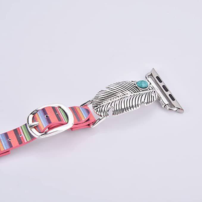 Left. Worryfree Gadgets - Worryfree Gadgets Leather & Metal  - 42/44/45mm - Genuine Leather #2 - Genuine Leather #2.