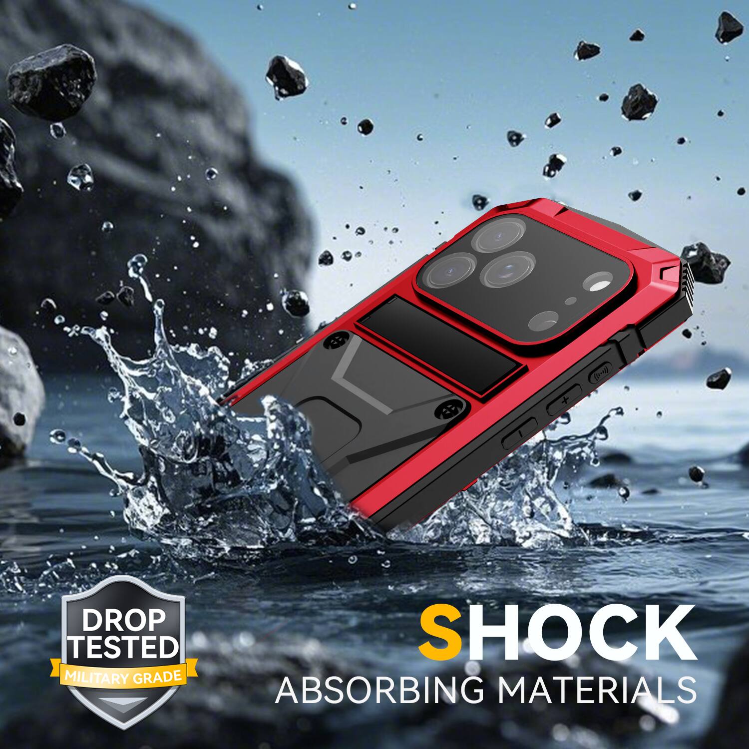 DROP TESTED  
MILITARY GRADE  
SHOCK ABSORBING MATERIALS