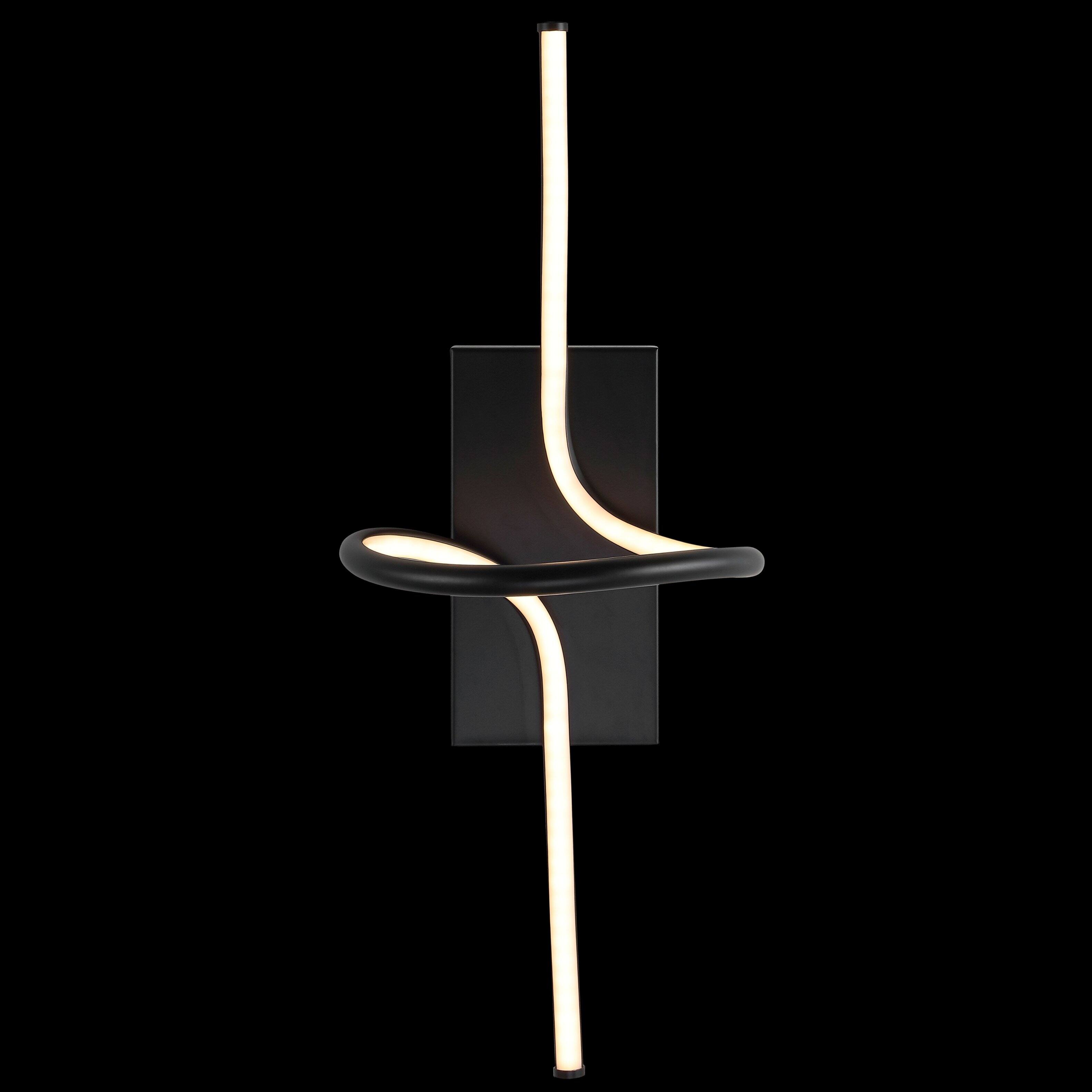 Alt View 7. Jonathan Y - Sketch 9" Minimalist Metal Integrated LED Vanity Light Sconce, Black - Black.