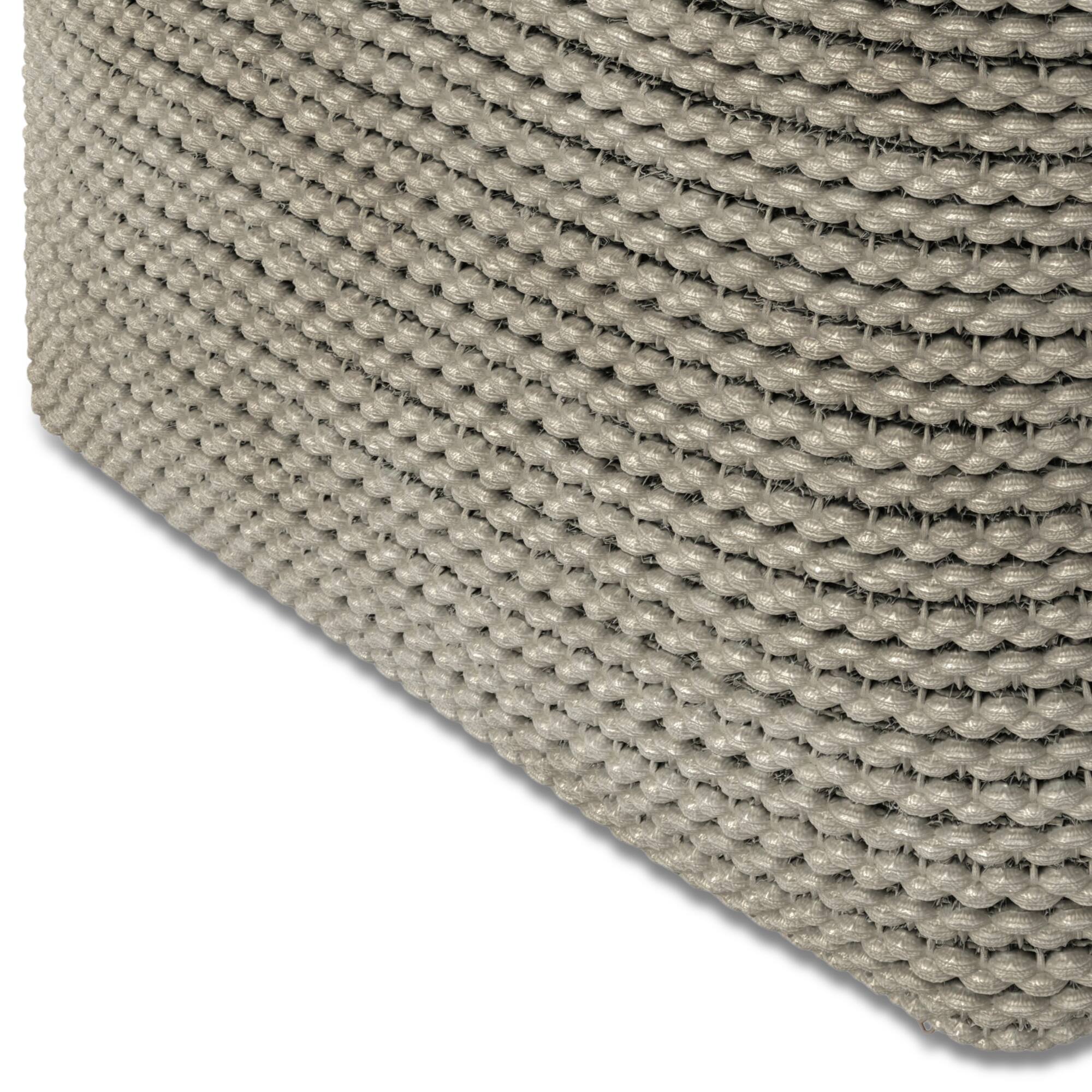 Alt View 5. Simpli Home - Eastmont Boho Square Pouf in Cream Polystyrene Filling - Cream.