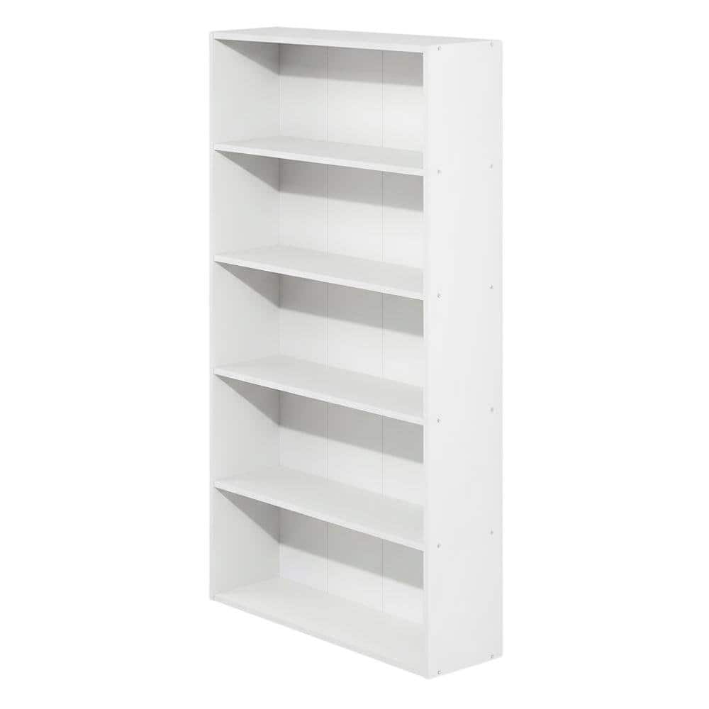 FurniFact - Wooden bookcase with clean design - White