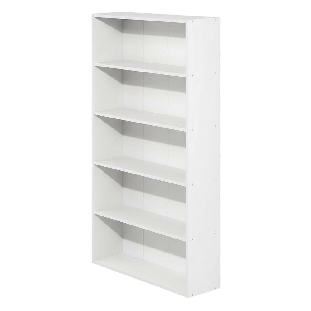 FurniFact - Wooden bookcase with clean design - White