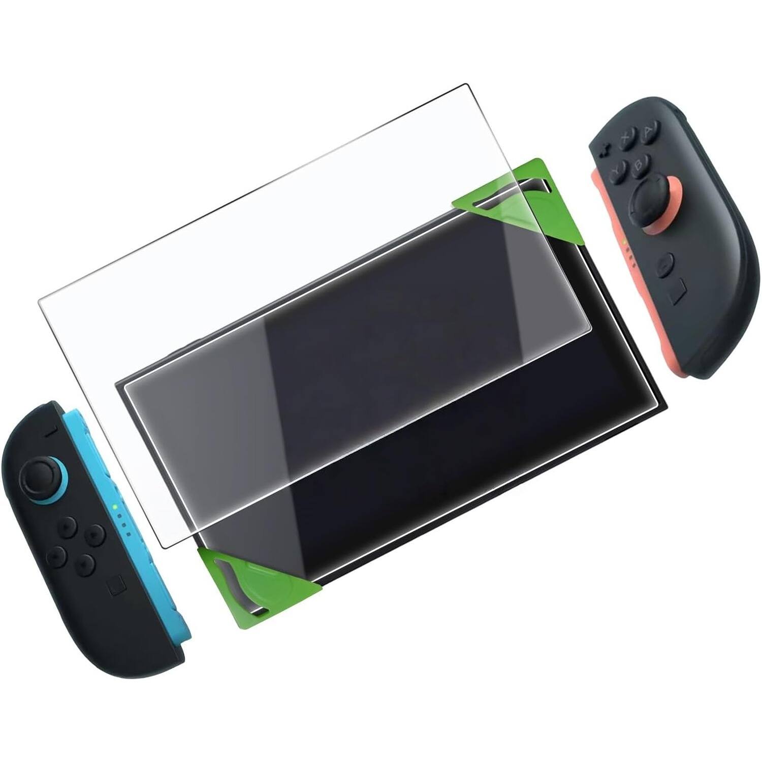 Angle. PARKER SLATER - 2 Pack Screen Protector for Nintendo Switch 2 2025, 7.9 Inch Tempered Glass, Transparent HD Clear, Anti-Scratch.