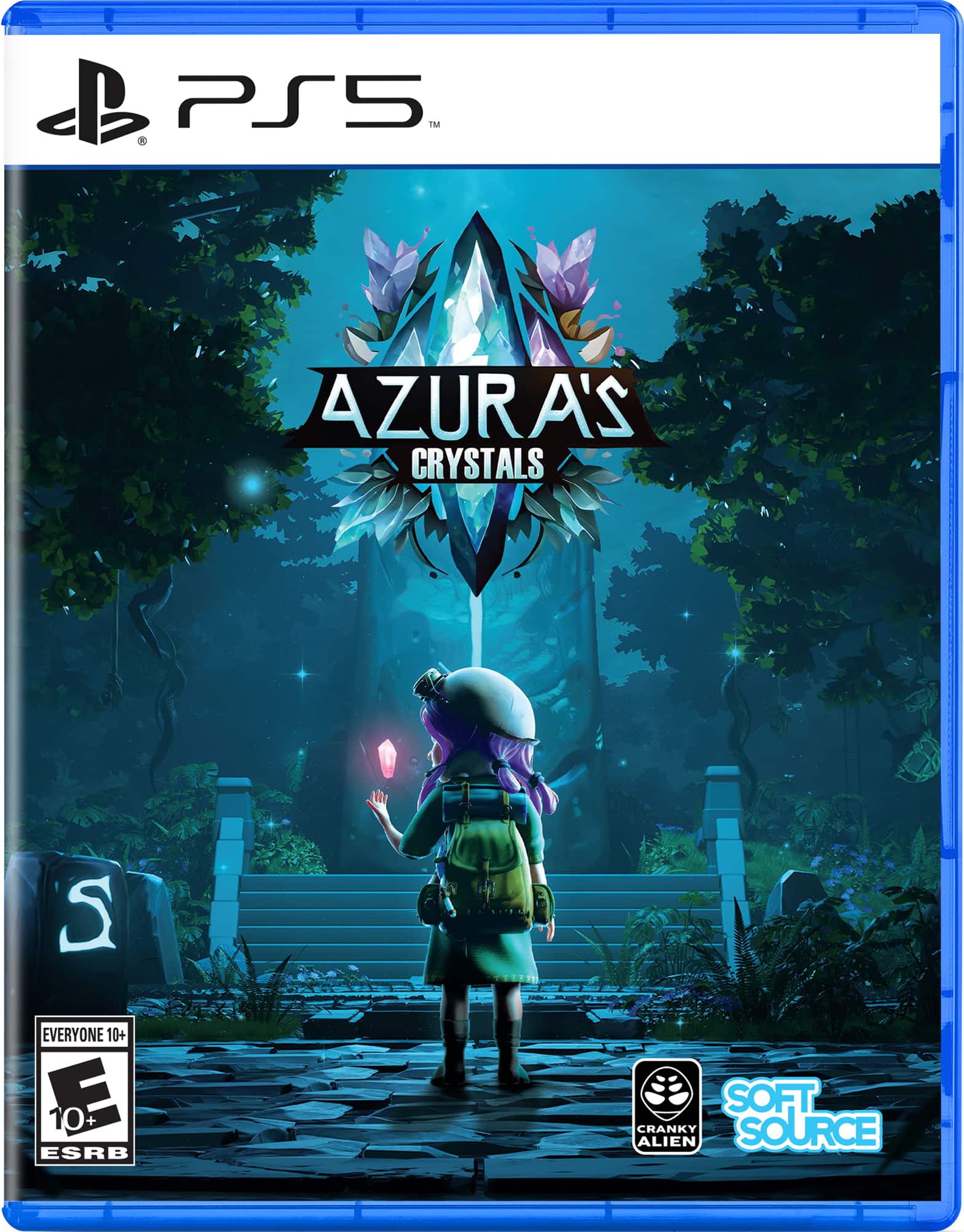 PS5
AZURA'S CRYSTALS
EVERYONE 10+
E 10+ ESRB
SOFT SOURCE
CRANKY ALIEN