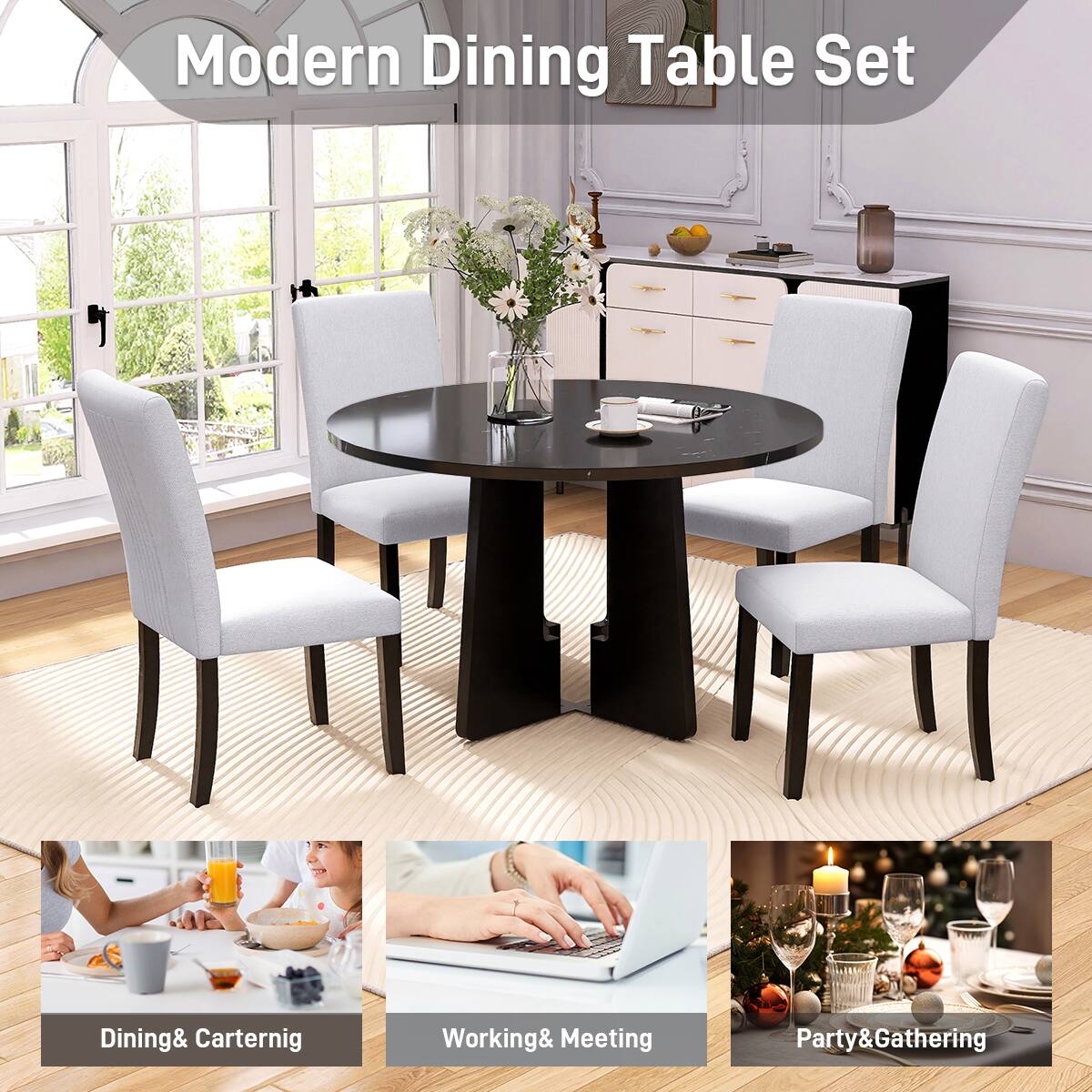 Modern Dining Table Set

Dining & Carternig

Working & Meeting

Party & Gathering