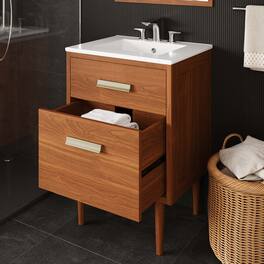 Modway - Cassia Bathroom Cabinet Basin Not Included - Natural