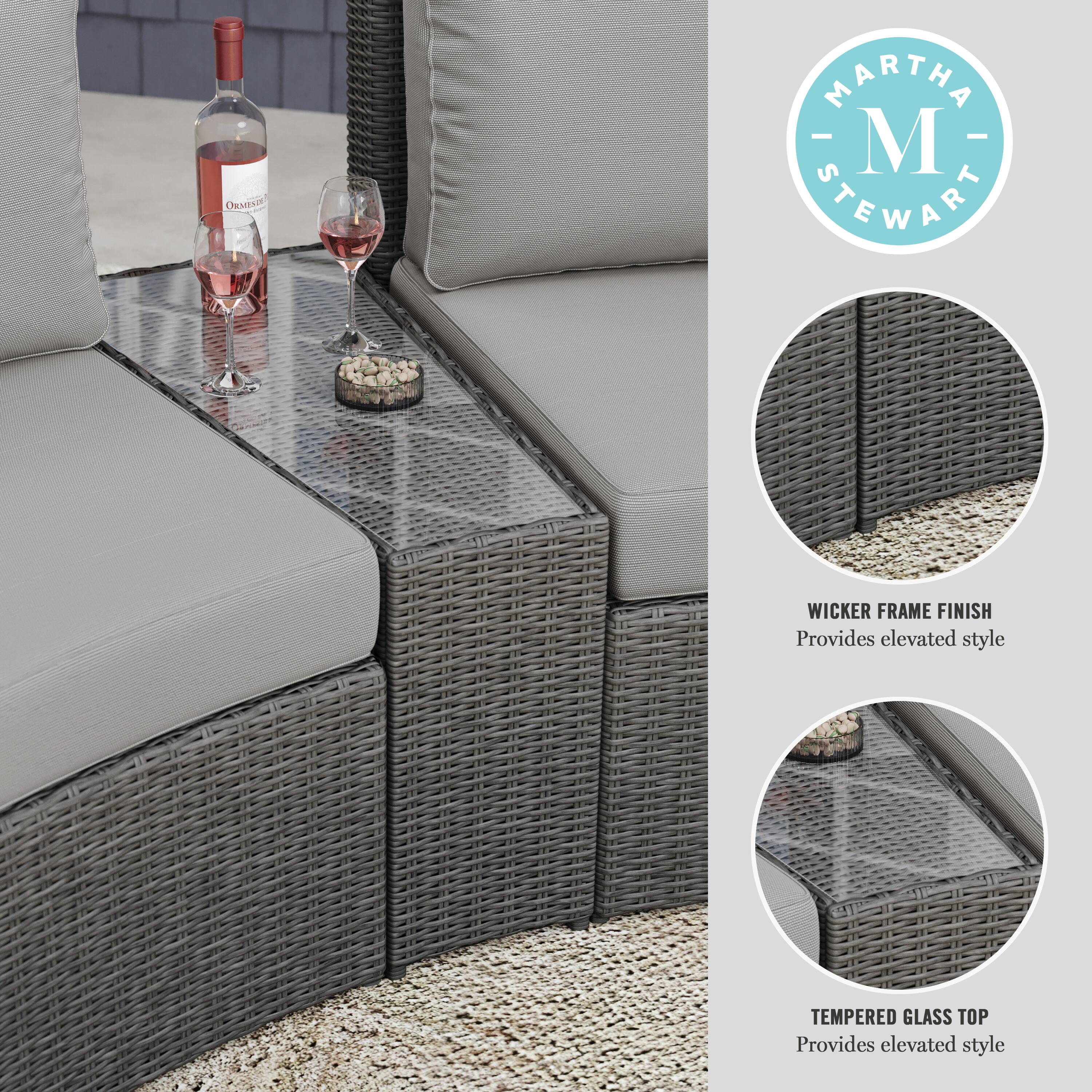 - WICKER FRAME FINISH  
  Provides elevated style

- TEMPERED GLASS TOP  
  Provides elevated style